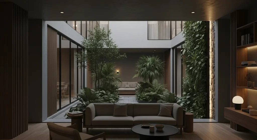 Diseño de patio interior _ cesar serrano _ diseñador de interiores 1