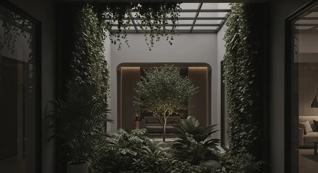 Diseño de patio interior _ cesar serrano _ diseñador de interiores 3