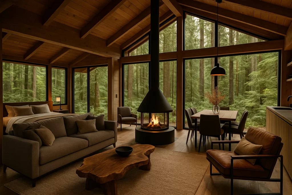 diseño interior de cabañas de lujo en el bosque _ cesar serrano _ diseñador de interiores 1