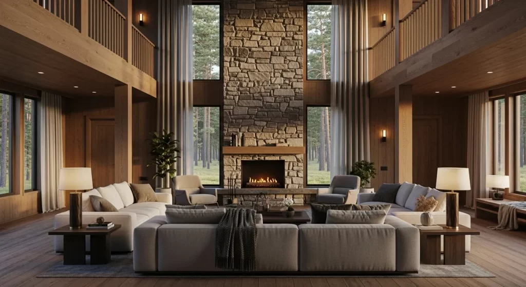 diseño interior de cabañas de lujo en el bosque _ cesar serrano _ diseñador de interiores 11