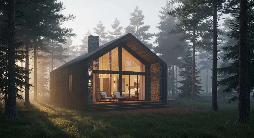 diseño interior de cabañas de lujo en el bosque _ cesar serrano _ diseñador de interiores 2