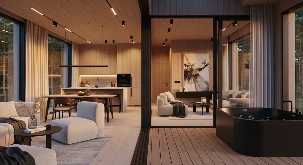 diseño interior de cabañas de lujo en el bosque _ cesar serrano _ diseñador de interiores 6