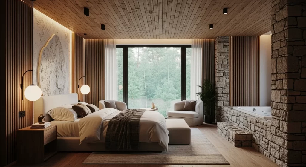 diseño interior de cabañas de lujo en el bosque _ cesar serrano _ diseñador de interiores 7