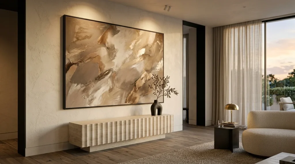 El Arte en el Diseño de Interiores de Lujo: La Pieza que Define el Alma del Espacio